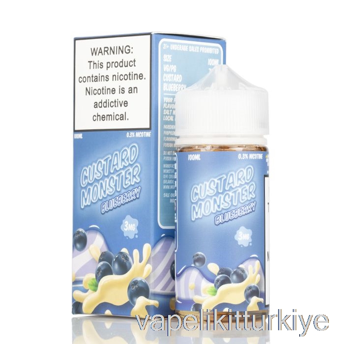 Vape Likit Yaban Mersini - Muhallebi Canavarı - 100ml 3mg